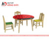 Bàn ghế mầm non gỗ ghép thanh HMN01L
