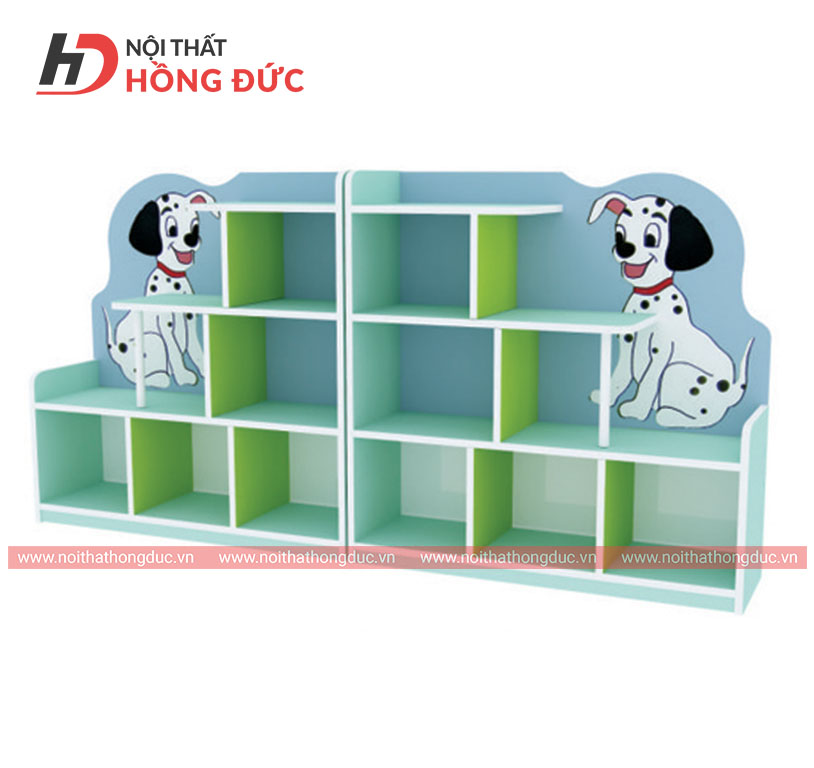 Goc-nghe-thuat-mam-non-doi-cho-dom-HMN13D Góc nghệ thuật đôi chó đốm HMN13D