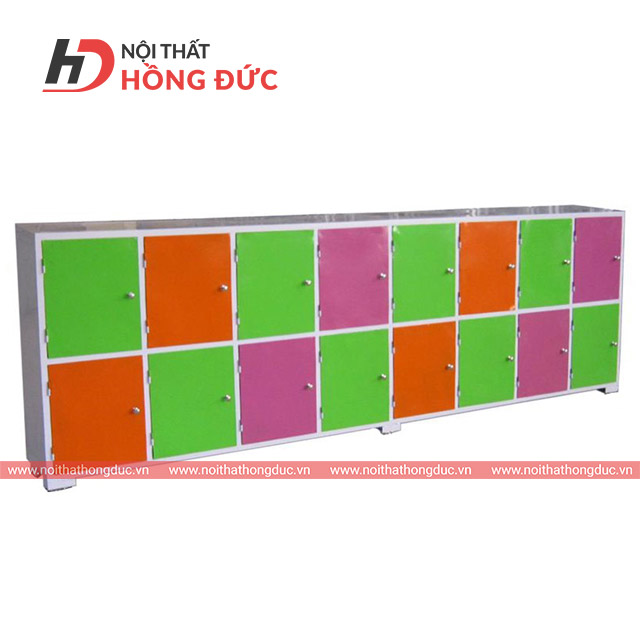 Tủ tư trang mầm non 16 ô HMN2A Tủ tư trang mầm non 16 ô HMN2A