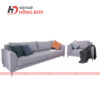 Sofa bộ chất liệu nỉ màu xám nhạt