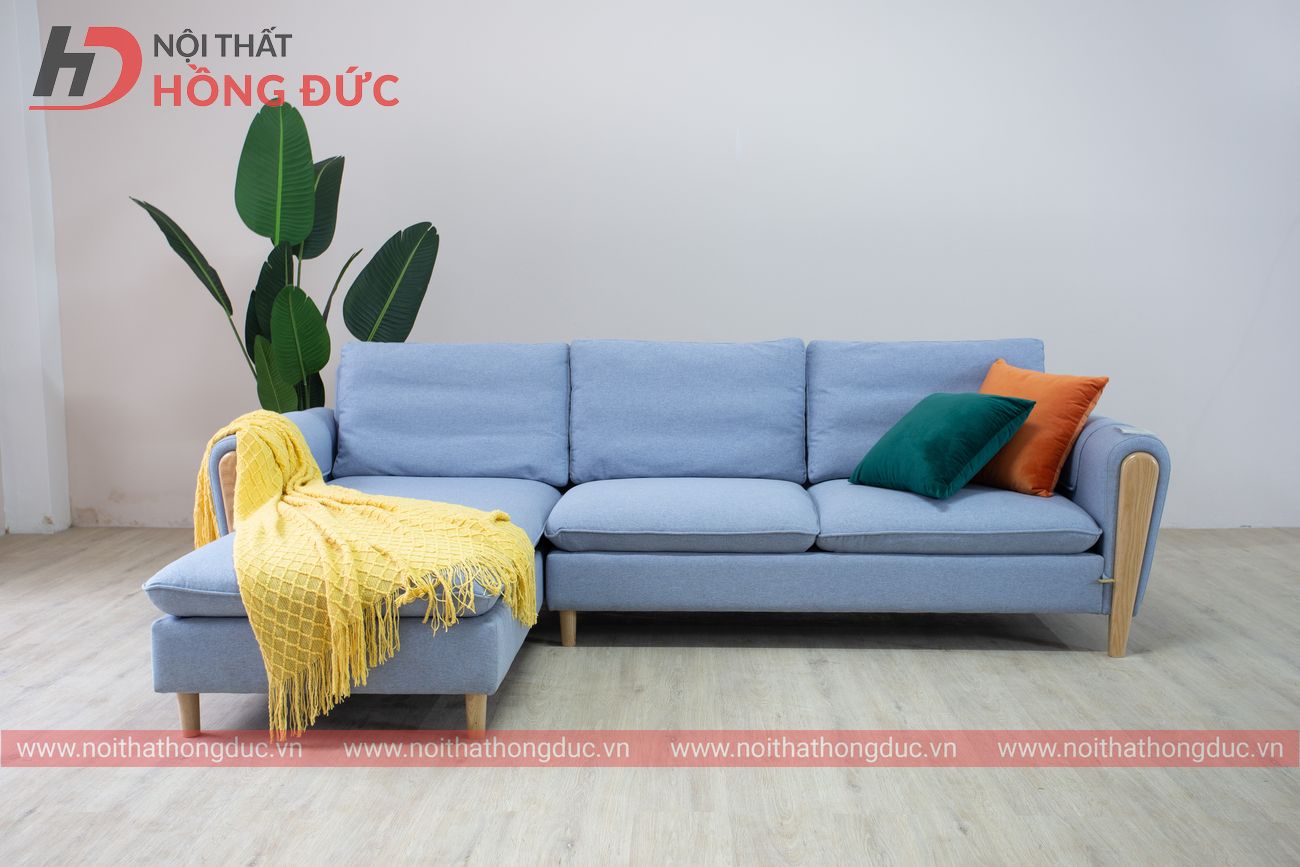 Sofa nỉ văng xanh nhạt