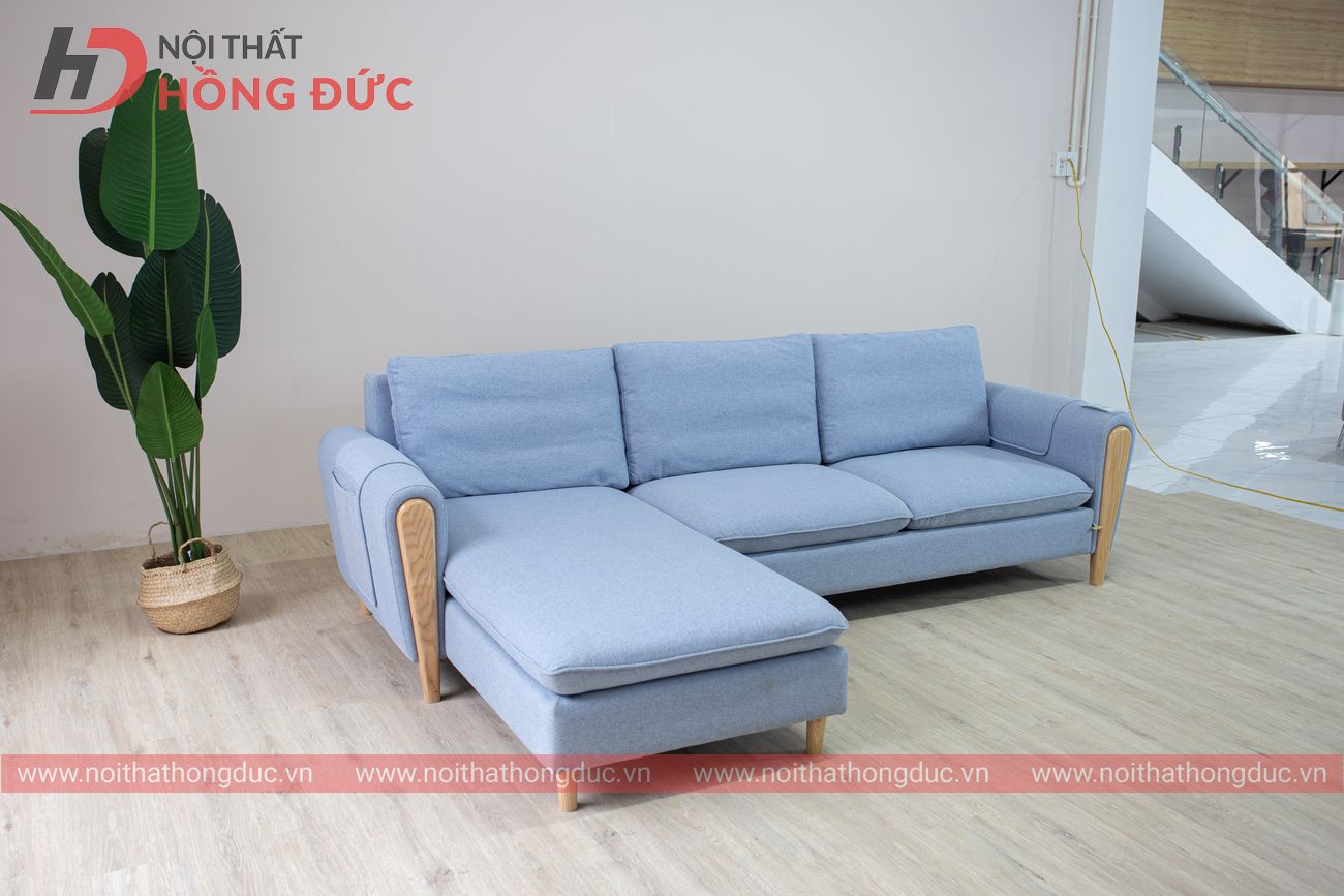 Sofa nỉ văng xanh nhạt