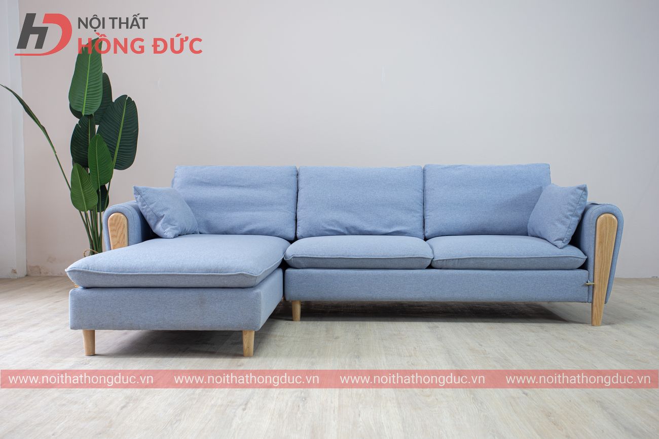 Sofa nỉ văng xanh nhạt