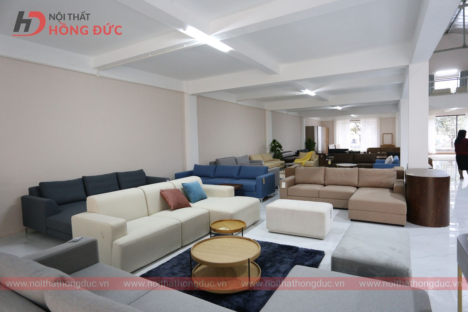 sofa nỉ hồng đức