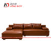 Sofa da góc chữ L màu nâu sẫm tại thanh hóa
