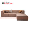 Sofa nỉ chữ L màu nâu