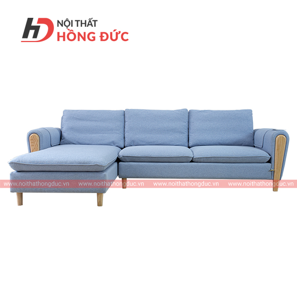 sofa-ni-xanh-vang- Sofa nỉ văng xanh nhạt