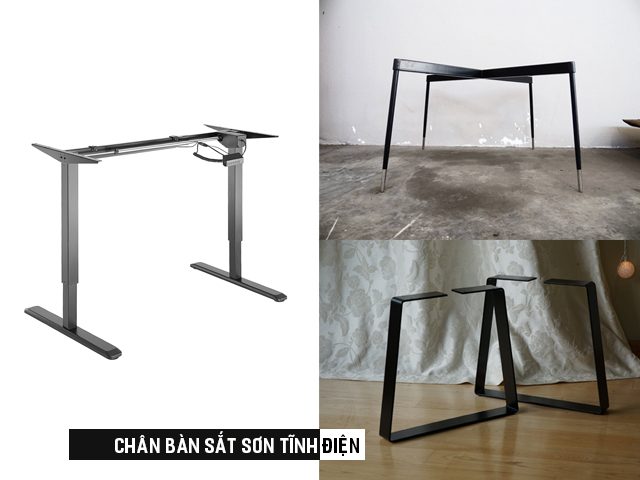 chân bàn sắt sơn tĩnh điện
