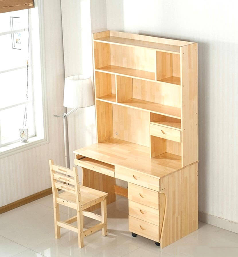 Bàn ghế học sinh mặt gỗ tự nhiên ghép thanh