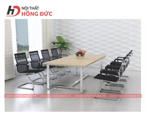 Bàn phòng họp nhỏ chân sắt