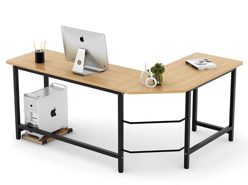 Bàn chữ L chân sắt