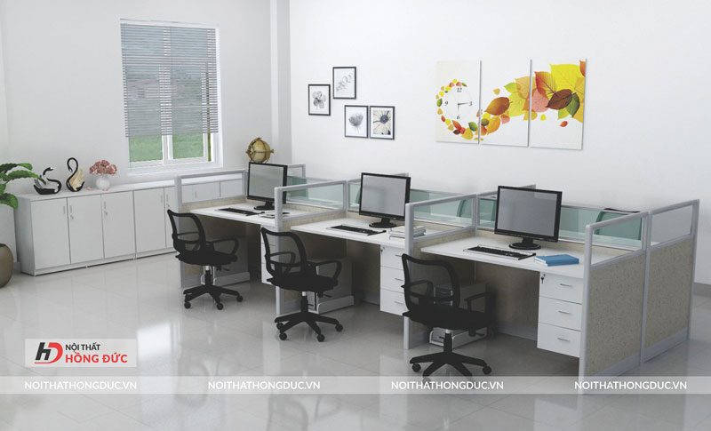 Bàn làm việc văn phòng 6 chỗ