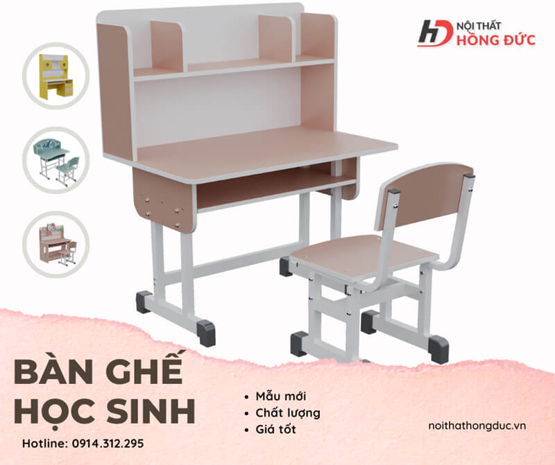Mẫu bàn ghế học sinh gia đình tại Nội thất Hồng Đức