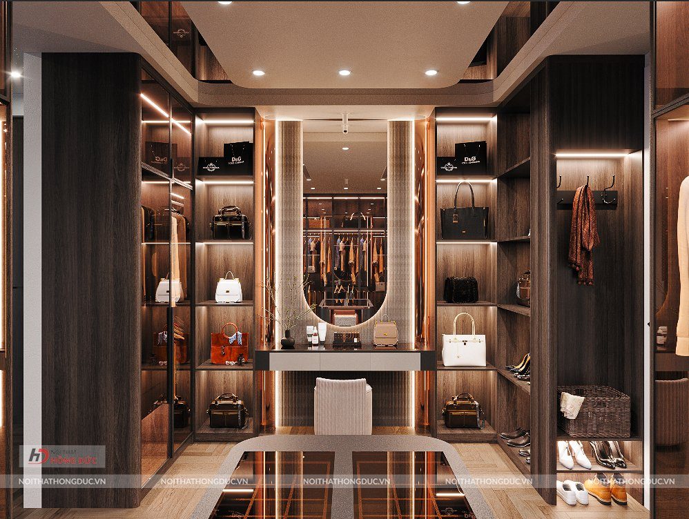 Phòng Ngủ Master Kết Hợp Không Gian Thay Đồ Mở