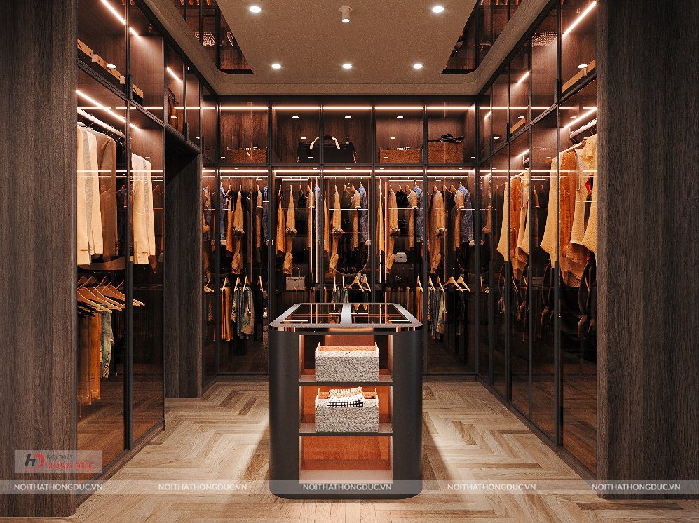 Phòng Ngủ Master Kết Hợp Không Gian Thay Đồ Mở