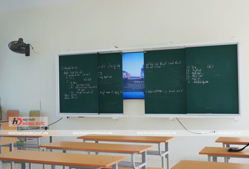 Vị trí lắp đặt tivi và bảng trượt