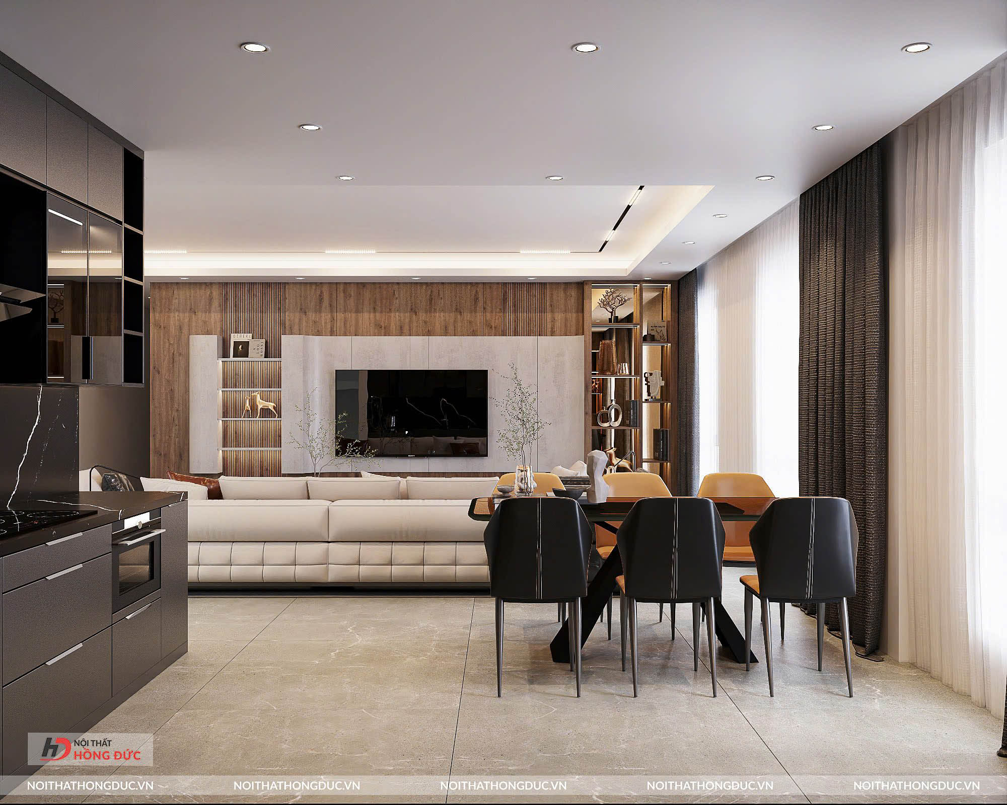 Nhà Phố Sông Đơ Sầm Sơn Full Gỗ An Cường