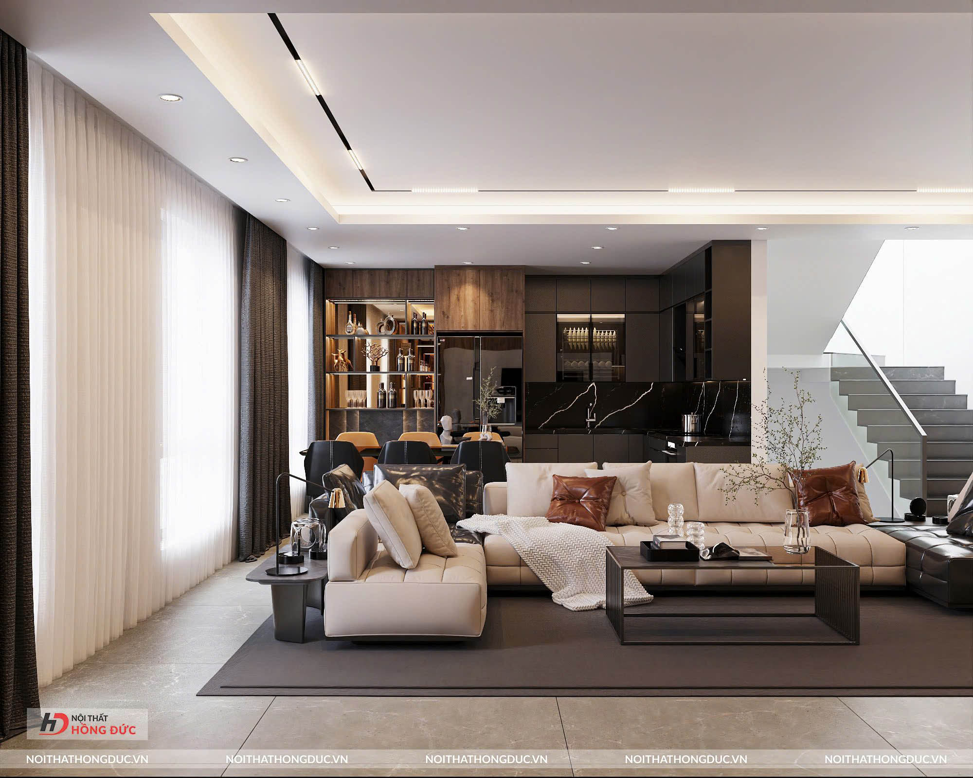 Nhà Phố Sông Đơ Sầm Sơn Full Gỗ An Cường