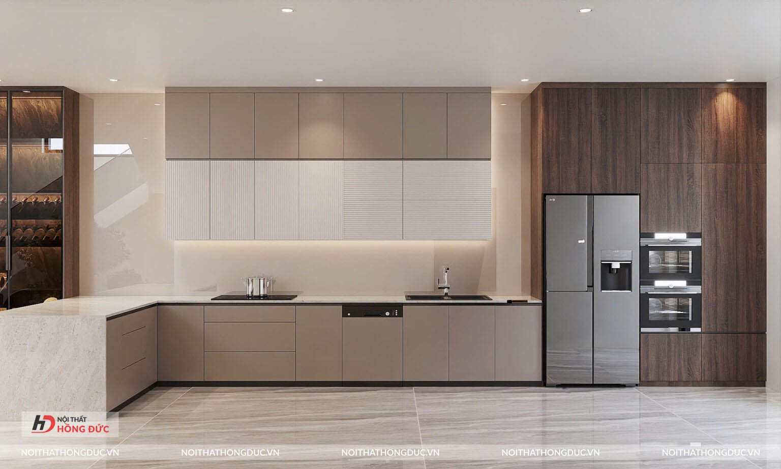 Không Gian Nhà Phố Nghi Sơn Full Gỗ An Cường