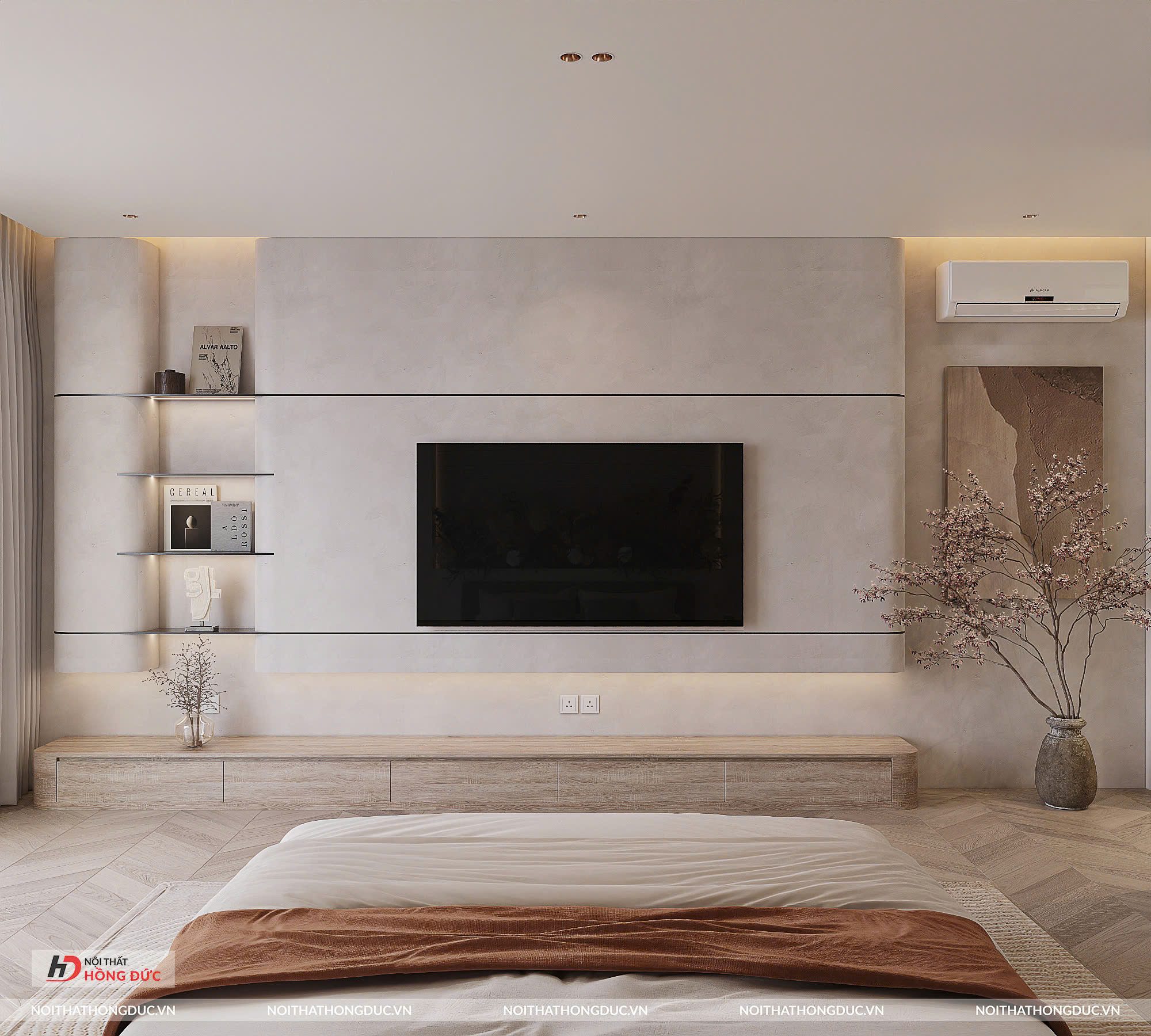 Không Gian Phòng Ngủ Master Phong Cách Wabi Sabi