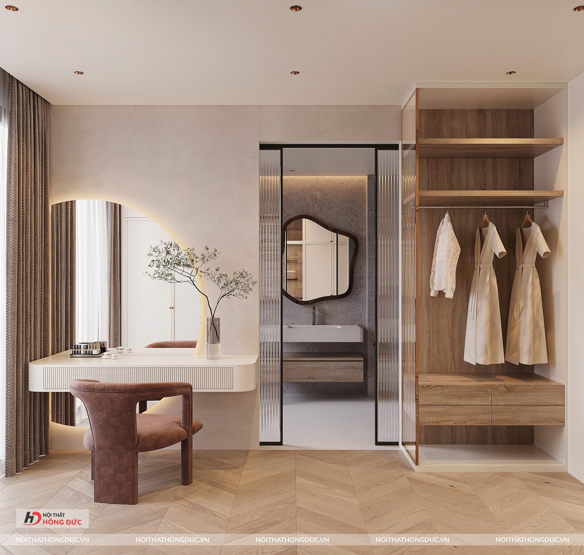 Không Gian Phòng Ngủ Master Phong Cách Wabi Sabi