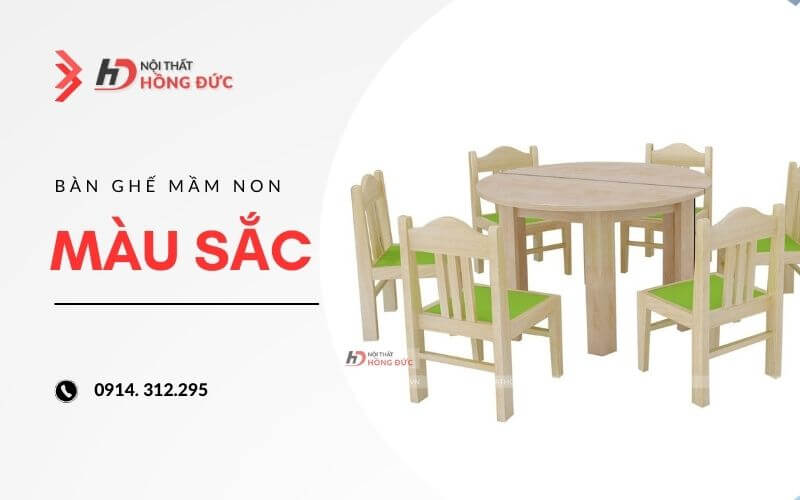 Bí quyết chọn màu sắc bàn ghế mầm non phù hợp