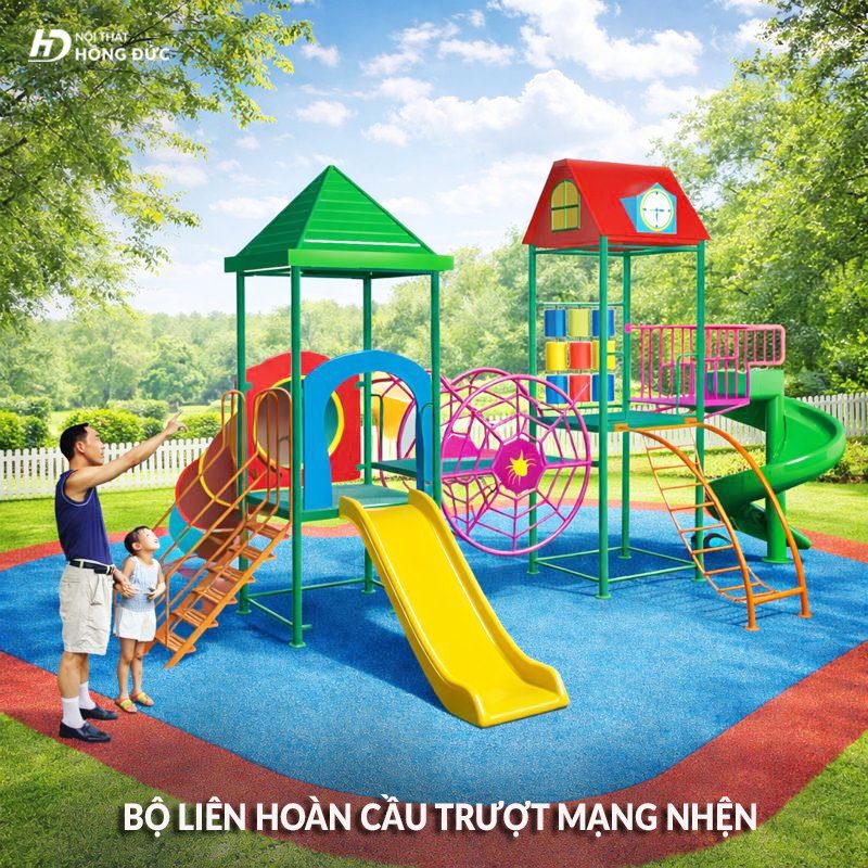 Bộ liên hoàn cầu trượt mạng nhện