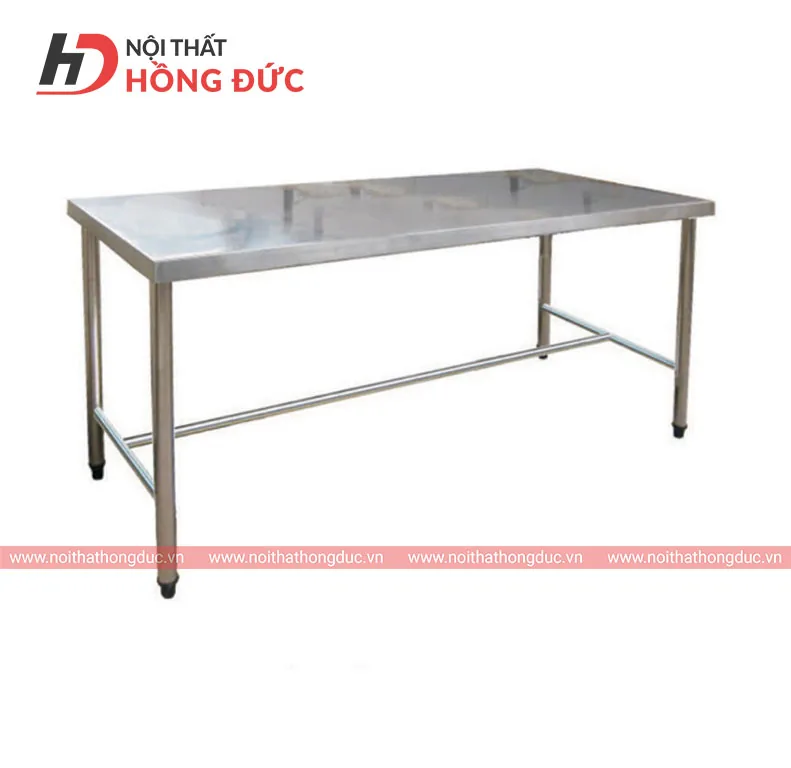 Bàn ăn 4 chỗ HBA01 mặt inox, khung chân inox