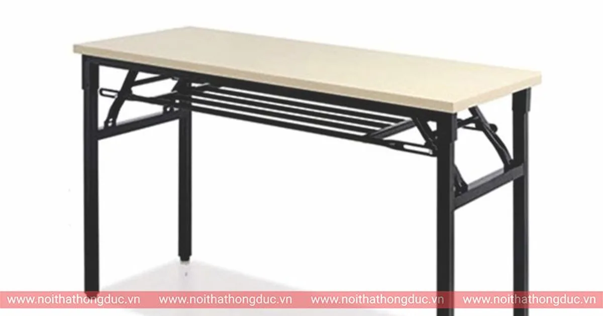 Bàn gấp BGA-14K khung sắt, mặt gỗ