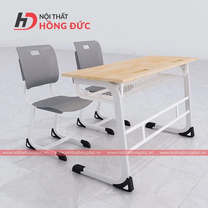 Bàn ghế học sinh 2 chỗ BNGNO1 khung sắt sơn tĩnh điện