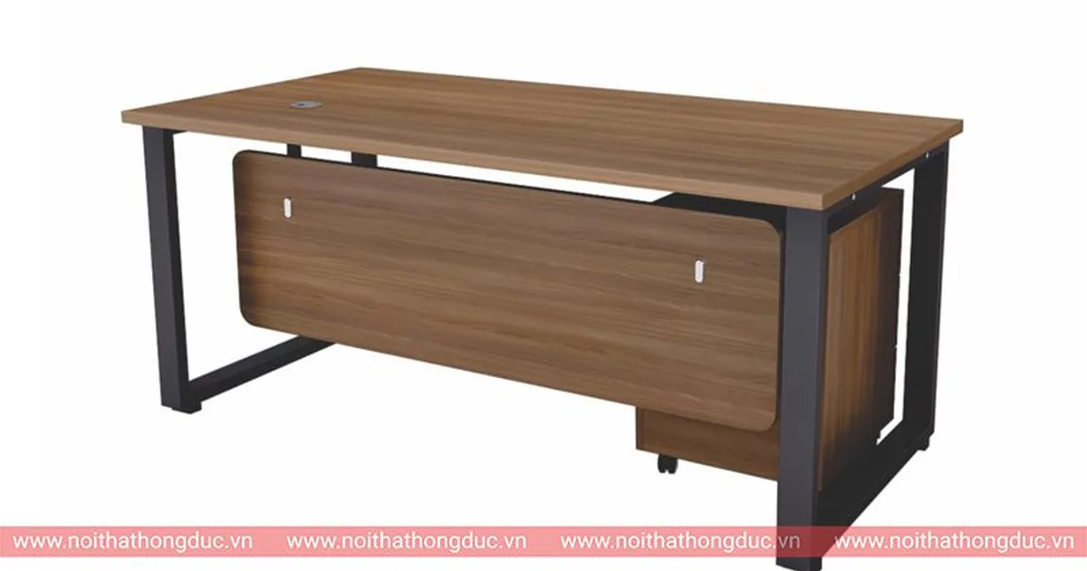 Bàn làm việc MSB05 khung sắt mặt gỗ