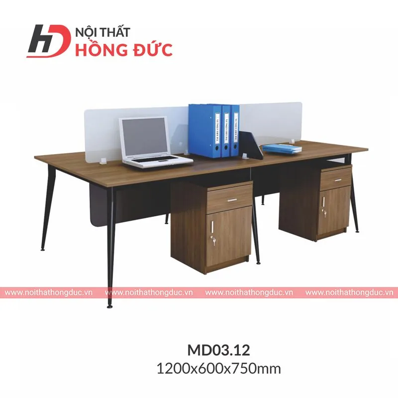 Dãy module bàn làm việc đơn giản cho nhiều nhân viên