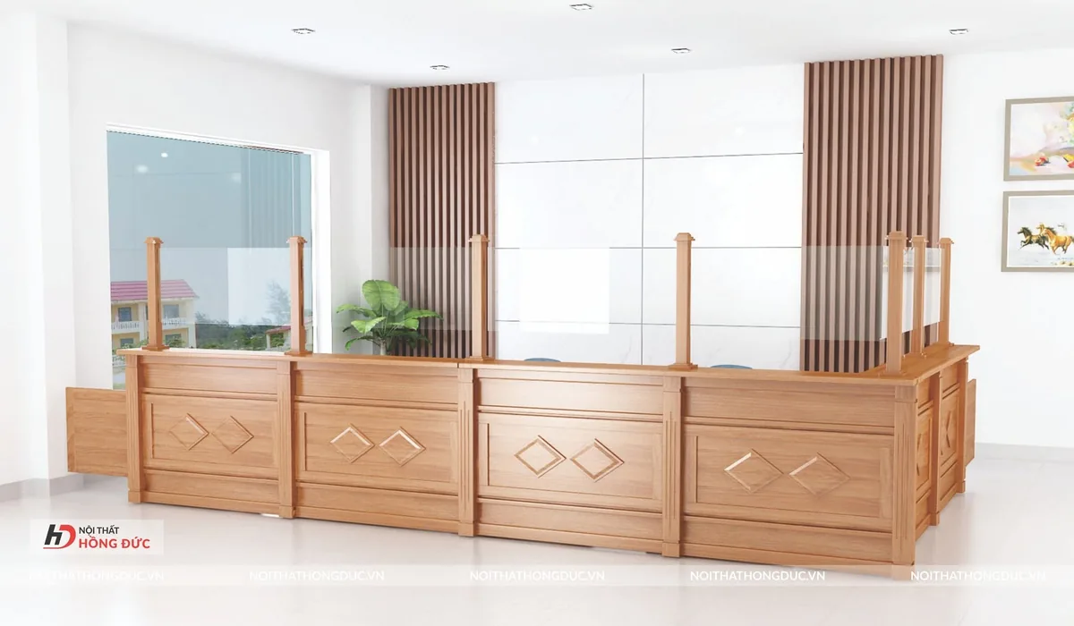 Đoạn cửa lật trên dãy bàn một cửa, phần mặt bàn nâng lên được