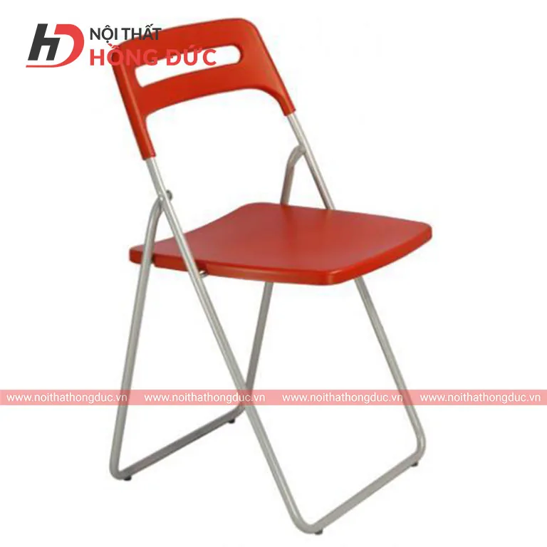 Ghế gấp mặt nhựa mã GG08S, khung chân chữ X gấp gọn