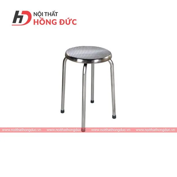 Ghế phòng ăn HBA03 mặt tròn inox, kiểu ghế rời dùng với bàn ăn