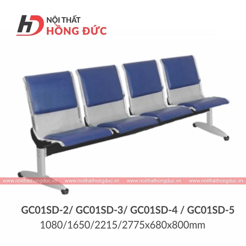 Ghế phòng chờ GC01SD đệm bọc da PVC