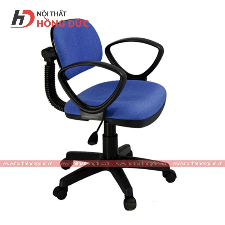 Ghế xoay GX03 chân sao nhựa, thấy rõ năm nhánh chân và bánh xe