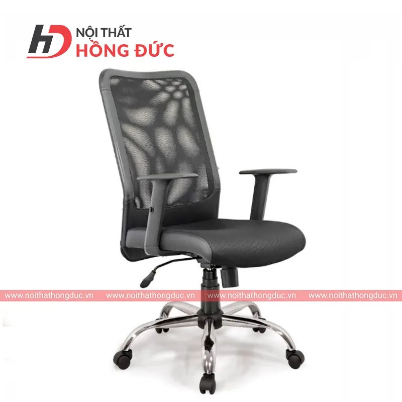 Ghế xoay GX06-M lưng lưới, chân sao mạ