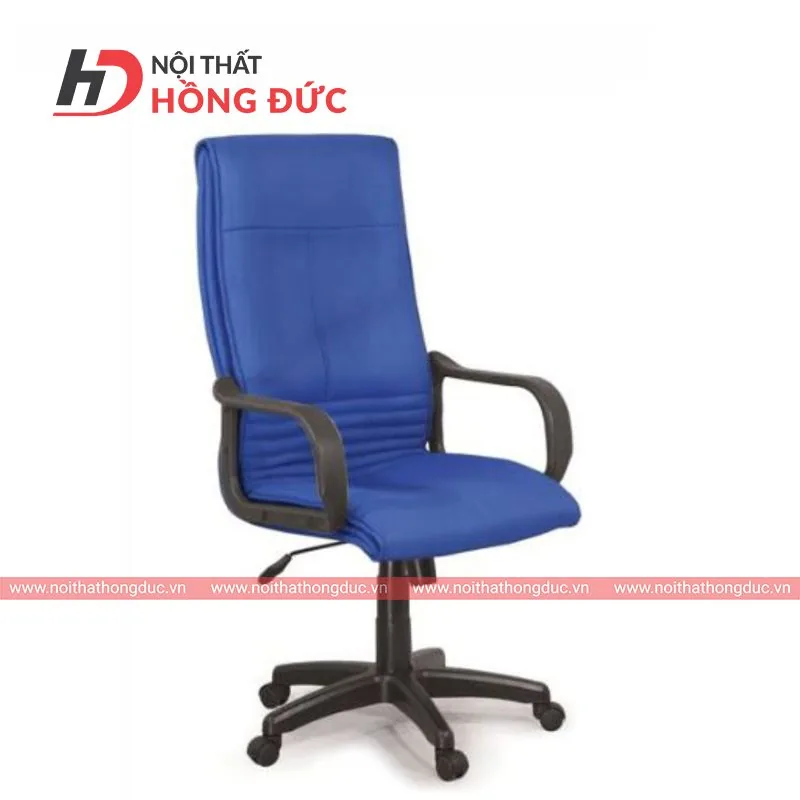 Ghế xoay GX14B-N bọc nỉ màu xanh, kiểu lưng cao