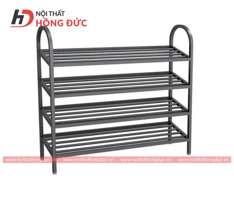 Giá để giày dép mầm non HMN32S khung sắt sơn, nhiều tầng kê sát tường