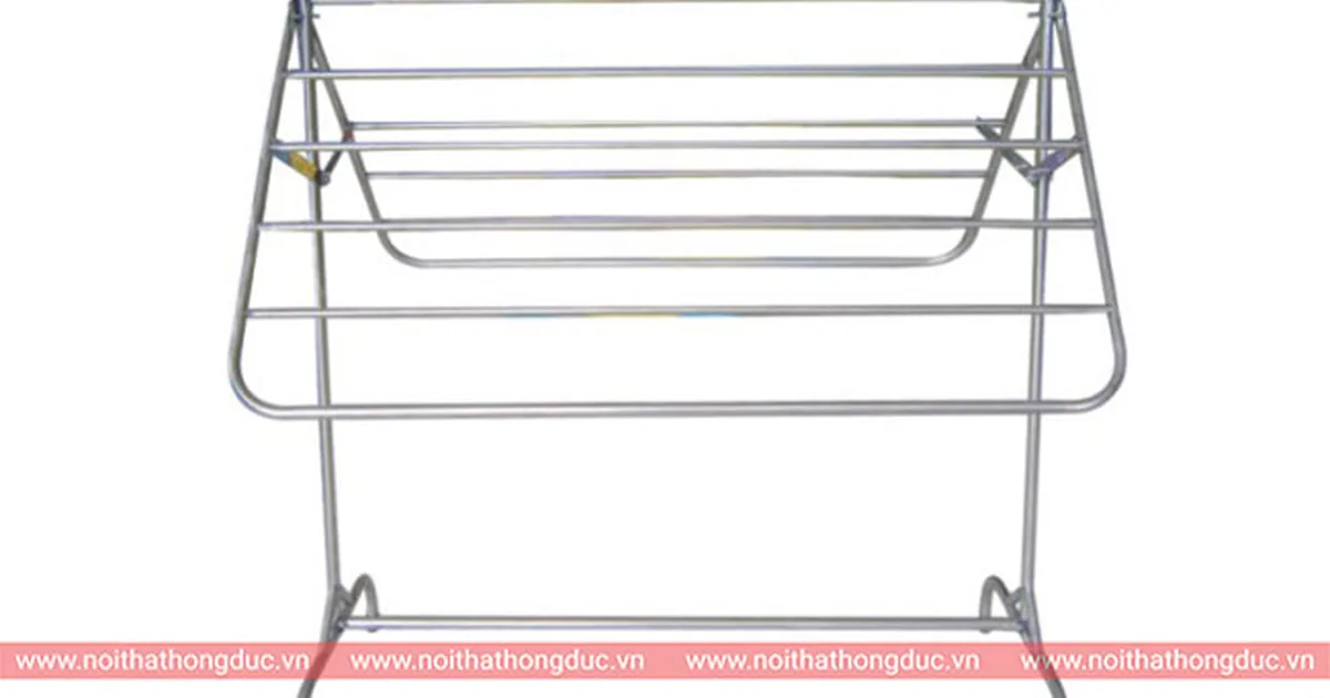 Giá phơi khăn mầm non chữ A mã MNC021, khung inox hai mặt treo khăn