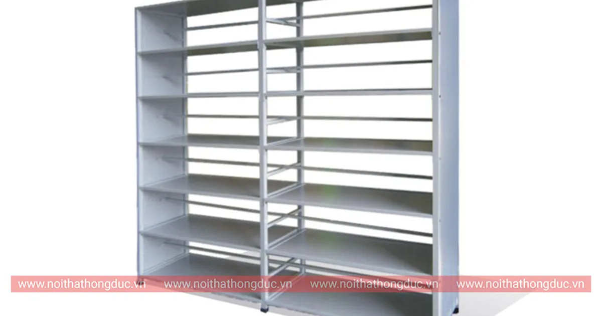 Giá sắt thư viện HTV14 nhiều tầng