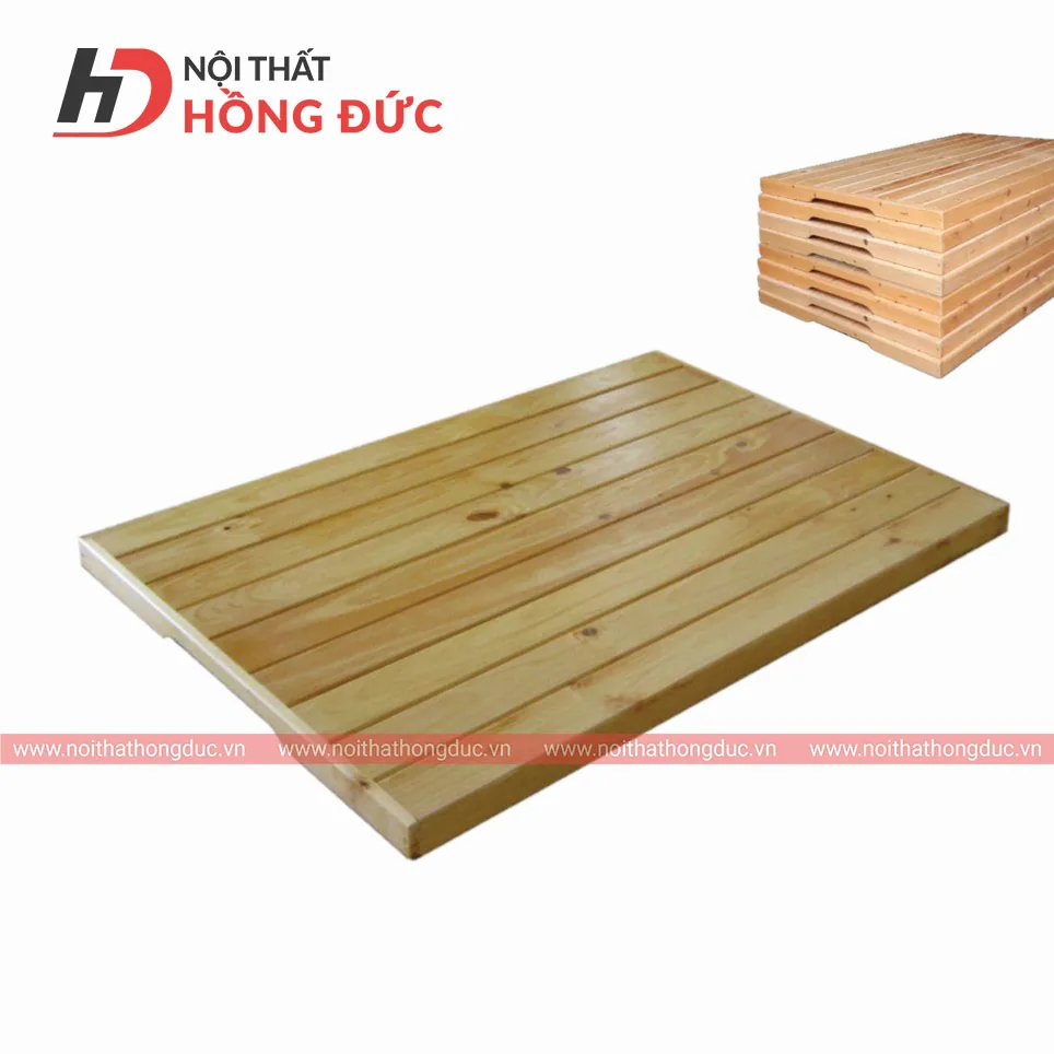 Phản gỗ ghép thanh mầm non HMN35B dùng làm chỗ nằm cho trẻ