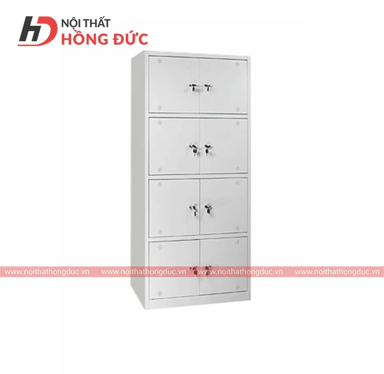 Tủ sắt đứng 8 cánh TS07 sơn tĩnh điện dùng trong kho hồ sơ