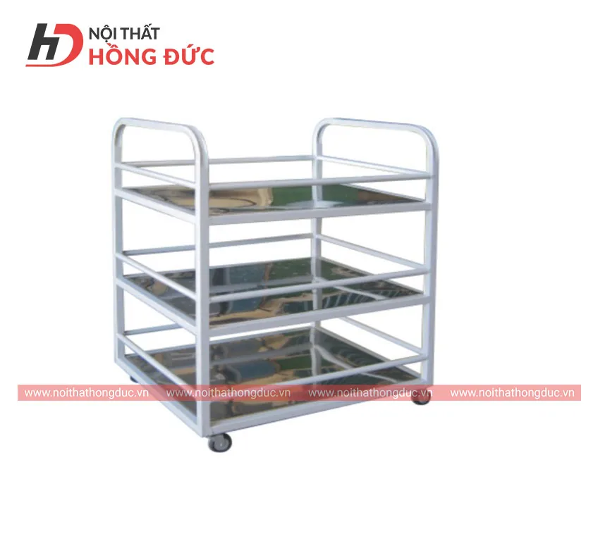 Xe đẩy nhiều tầng dùng chuyển đồ dùng dạy học giữa các phòng